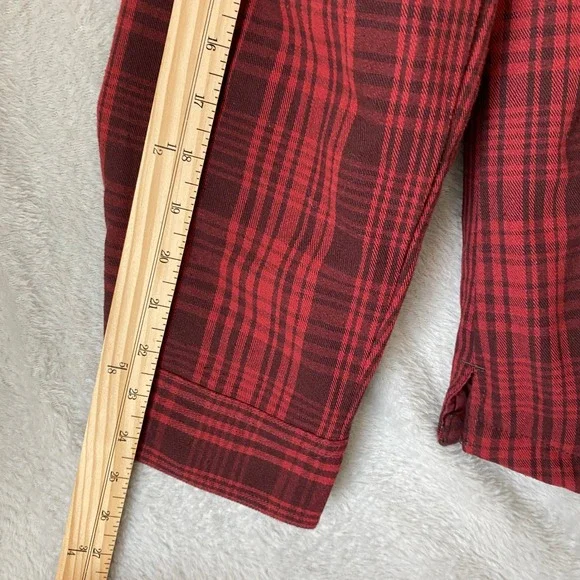 Ariat Rebar Flannel Hooded Shacket Shirt Jacket Women XL Rosewood Plaid NWT - Picture 14 of 14